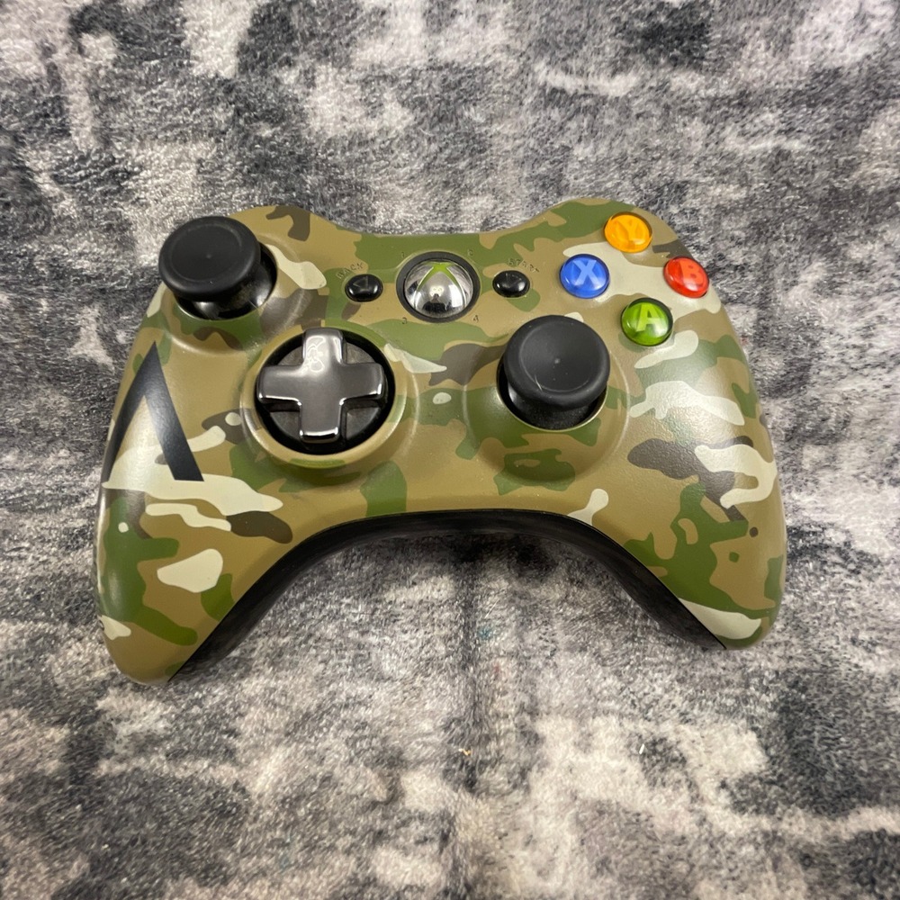Special Edition Xbox 360 Halo Spartan Camo Wireless Controller Tested Retro Gift